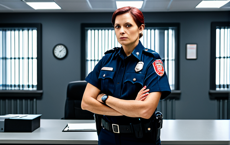 쥬라기캅스 캐릭터별 상징색 - Red Leader Briefing**

"A determined, fully clothed, professional female police officer (leader) wit...